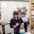Kate Langrish-Smith working in her studio 2019